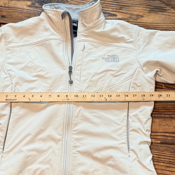 The North Face Ivory TNF Apex Soft Shell Full Zip Jacket Women’s Size Medium - Picture 7 of 12